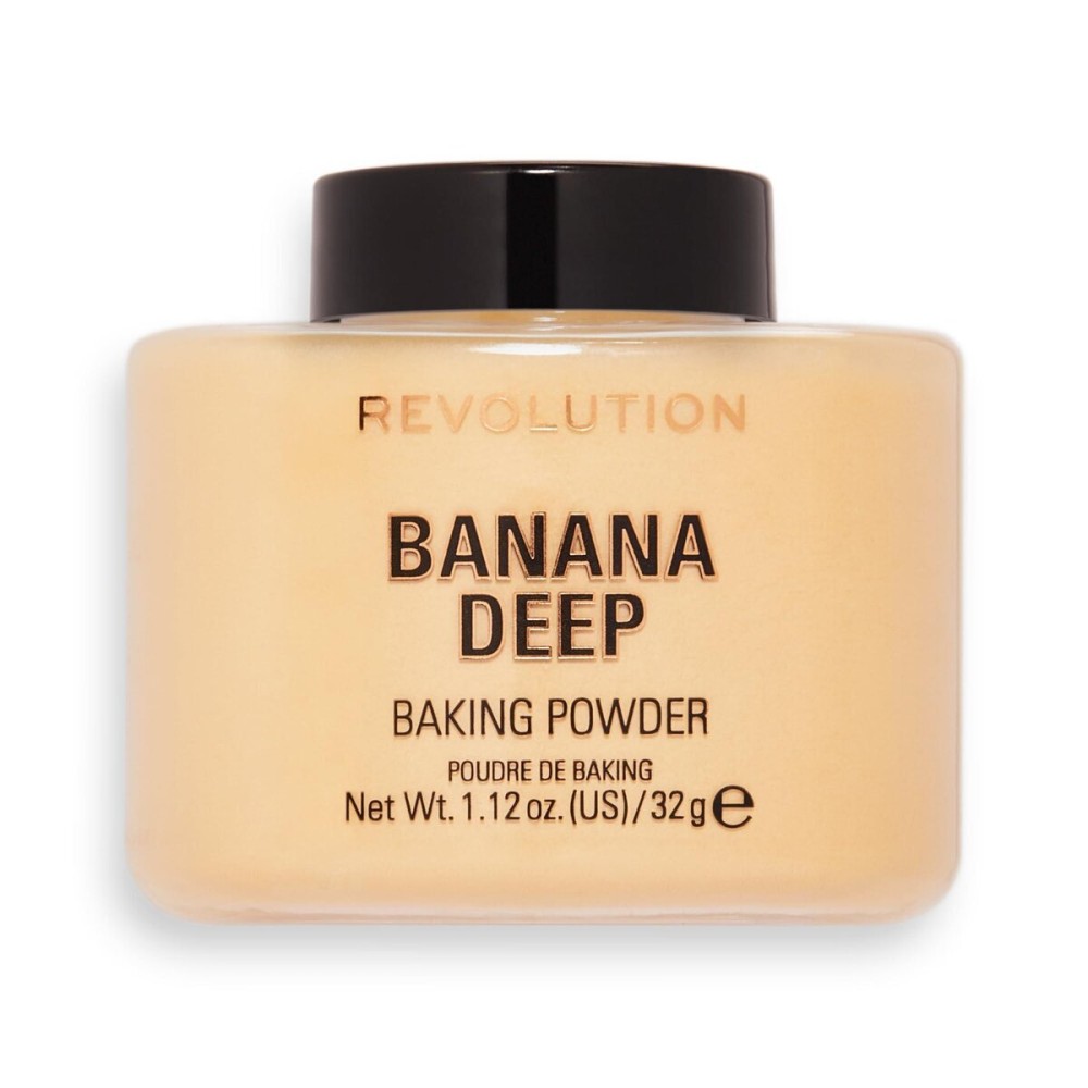Revolution, Loose Baking Powder, Makeup Setting Powder, Long Lasting Coverage, Mattifies & Reduces Shine, Banana Deep, 1.13 oz Revolution, Loose Baking Powder, Makeup Setting Powder, Long Lasting Coverage, Mattifies & Reduces Shine, Banana Deep, 1.13 oz