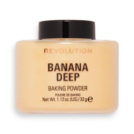 Revolution, Loose Baking Powder, Makeup Setting Powder, Long Lasting Coverage, Mattifies & Reduces Shine, Banana Deep, 1.13 oz