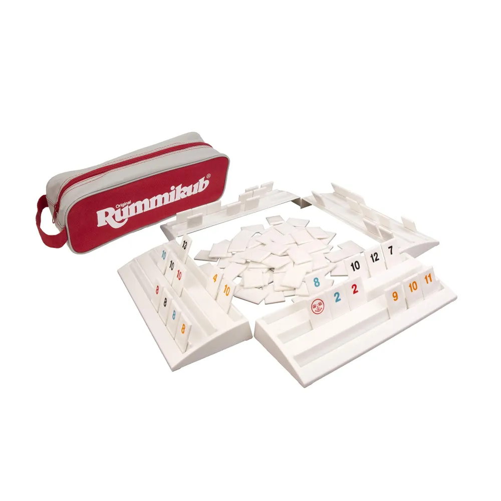 Rummikub - The Complete Original Game With Full-Size Racks and Tiles in a Durable Canvas Storage/Travel Case by Pressman - Amazon Exclusive Rummikub - The Complete Original Game With Full-Size Racks and Tiles in a Durable Canvas Storage/Travel Case by Pressman - Amazon Exclusive