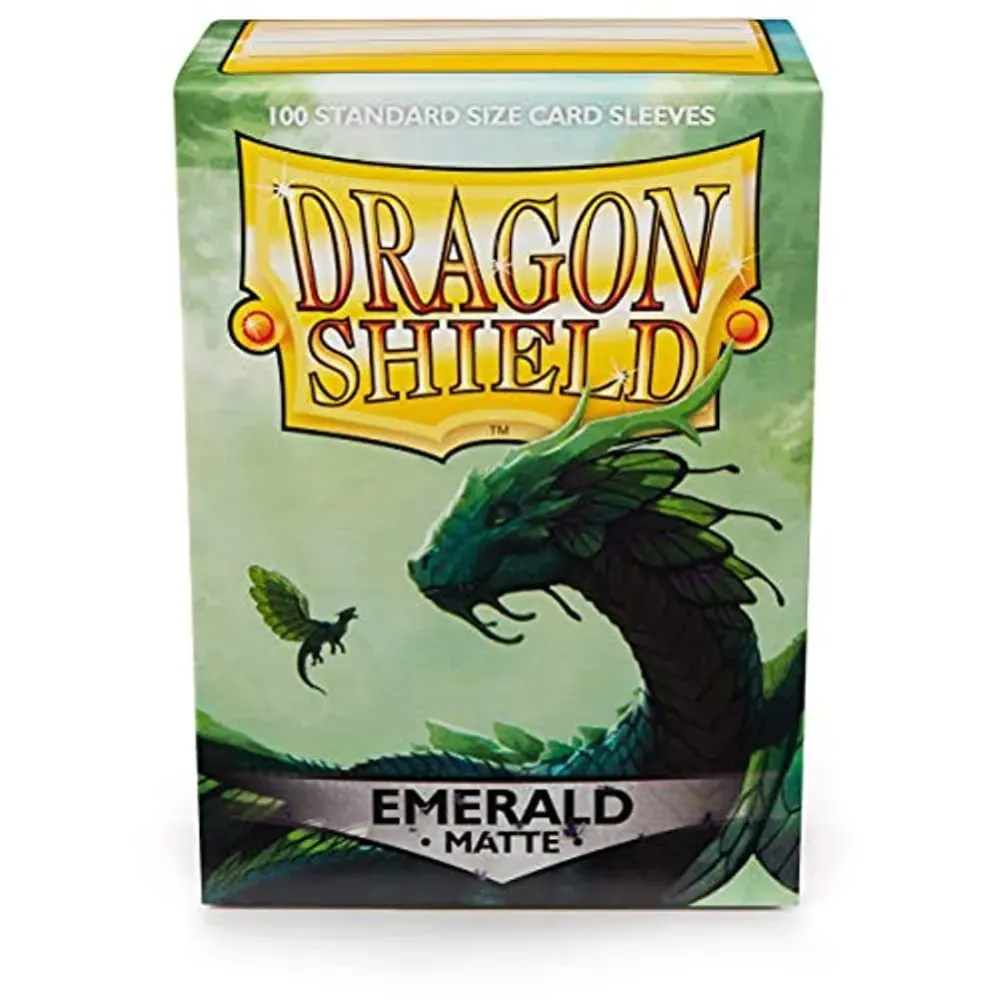 Dragon Shield | Standard Size Card Matte Sleeves | 100 CT - Smooth & Tough Premium TCG Sleeves | Compatible with Pokemon, Flesh & Blood, One Piece & Magic The Gathering | Emerald - Matte Dragon Shield | Standard Size Card Matte Sleeves | 100 CT - Smooth & Tough Premium TCG Sleeves | Compatible with Pokemon, Flesh & Blood, One Piece & Magic The Gathering | Emerald - Matte