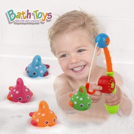Dwi Dowellin Bath Toys Fishing Games Swimming Whales Bath Time Bathtub Toy for Toddlers Baby Kids Infant Fish Set Age 18months and up Dwi Dowellin Bath Toys Fishing Games Swimming Whales Bath Time Bathtub Toy for Toddlers Baby Kids Infant Fish Set Age 18months and up