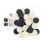 Sondergut Deluxe Backgammon Playing Stones - Replacement Draught Pieces- Regulation Size 1 Inch (2.5cm) Checkers, Melamine Stones, Counters - for Travel Games, Standard Game Boards, Etc