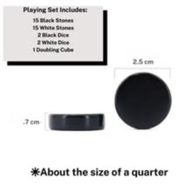 Sondergut Deluxe Backgammon Playing Stones - Replacement Draught Pieces- Regulation Size 1 Inch (2.5cm) Checkers, Melamine Stones, Counters - for Travel Games, Standard Game Boards, Etc Sondergut Deluxe Backgammon Playing Stones - Replacement Draught Pieces- Regulation Size 1 Inch (2.5cm) Checkers, Melamine Stones, Counters - for Travel Games, Standard Game Boards, Etc