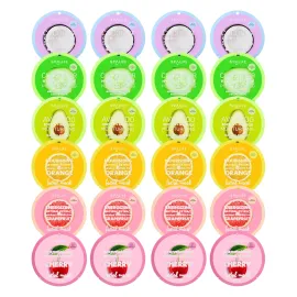 SpaLife Beauty Fruit Facial Sheet Masks 24 Pack - Face Masks Skincare Set - Hydrating Face Masks - 6 Natural Fruit Extract Formulas - Orange, Grapefruit, Coconut, Cherry, Avodcado, Cucumber