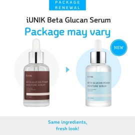 IUNIK Beta-Glucan Power Deep Moisture Vegan Serum 400,000 ppm Intense Hydration Mushroom Yeast Extracts Naturally-derived - Dry Mature Sagging Sensitive Skin Cell Regenerating Lifting Korean Skincare