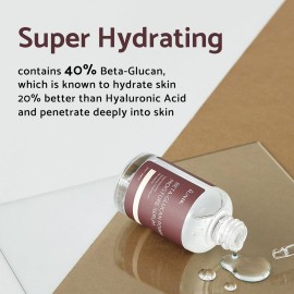 IUNIK Beta-Glucan Power Deep Moisture Vegan Serum 400,000 ppm Intense Hydration Mushroom Yeast Extracts Naturally-derived - Dry Mature Sagging Sensitive Skin Cell Regenerating Lifting Korean Skincare