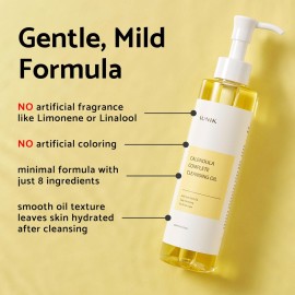 IUNIK Calendula & Jojoba Oil-Infused Vegan Cleansing Oil - Gentle Blackhead Melting & Makeup Remover Facial Cleanser w/ 94% Plant-based Oils Korean Skincare IUNIK Calendula & Jojoba Oil-Infused Vegan Cleansing Oil - Gentle Blackhead Melting & Makeup Remover Facial Cleanser w/ 94% Plant-based Oils Korean Skincare