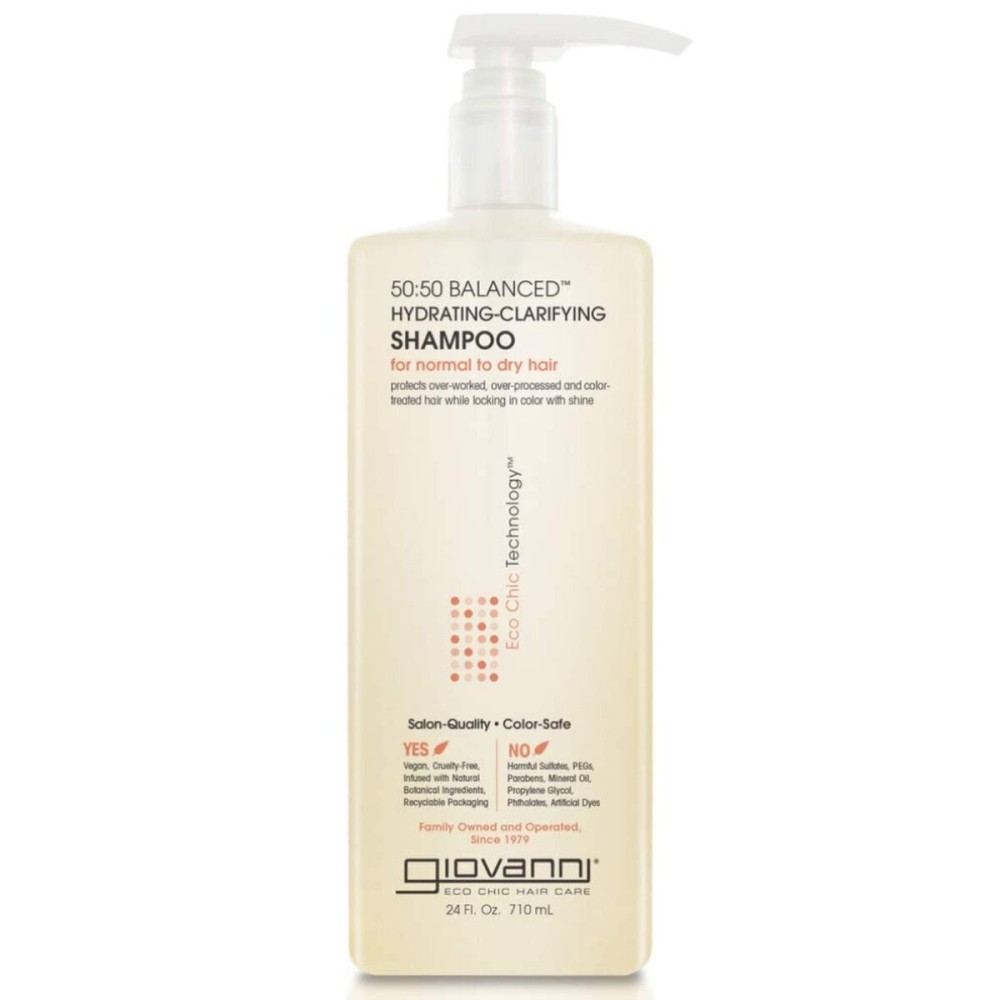 GIOVANNI 50:50 Balanced Hydrating Clarifying Shampoo - Moisturizing Shampoo for Women & Men, Gentle Cleansing for Damaged, Frizzy Hair, Salon Quality for Soft, Smooth Hair - 24 Fl Oz (Pack of 1) GIOVANNI 50:50 Balanced Hydrating Clarifying Shampoo - Moisturizing Shampoo for Women & Men, Gentle Cleansing for Damaged, Frizzy Hair, Salon Quality for Soft, Smooth Hair - 24 Fl Oz (Pack of 1)