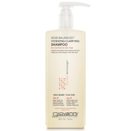 GIOVANNI 50:50 Balanced Hydrating Clarifying Shampoo - Moisturizing Shampoo for Women & Men, Gentle Cleansing for Damaged, Frizzy Hair, Salon Quality for Soft, Smooth Hair - 24 Fl Oz (Pack of 1)