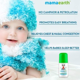 MAMAEARTH Breathe Easy Vapor Baby Roll On | Gentle Chest & Back Rub with Wintergreen & Eucalyptus | Helps Relieve Cold & Nasal Congestion | No Petroleum 1.35 Fl Oz/40ml (3month+) MAMAEARTH Breathe Easy Vapor Baby Roll On | Gentle Chest & Back Rub with Wintergreen & Eucalyptus | Helps Relieve Cold & Nasal Congestion | No Petroleum 1.35 Fl Oz/40ml (3month+)