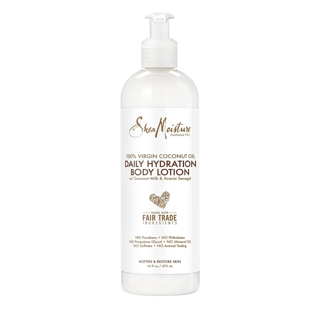SheaMoisture Daily Hydration Body Lotion Moisturizer 100% Virgin Coconut Oil For All Skin Types Paraben Free 16 oz SheaMoisture Daily Hydration Body Lotion Moisturizer 100% Virgin Coconut Oil For All Skin Types Paraben Free 16 oz
