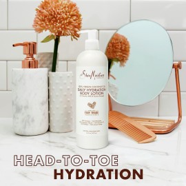 SheaMoisture Daily Hydration Body Lotion Moisturizer 100% Virgin Coconut Oil For All Skin Types Paraben Free 16 oz SheaMoisture Daily Hydration Body Lotion Moisturizer 100% Virgin Coconut Oil For All Skin Types Paraben Free 16 oz
