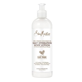 SheaMoisture Daily Hydration Body Lotion Moisturizer 100% Virgin Coconut Oil For All Skin Types Paraben Free 16 oz SheaMoisture Daily Hydration Body Lotion Moisturizer 100% Virgin Coconut Oil For All Skin Types Paraben Free 16 oz