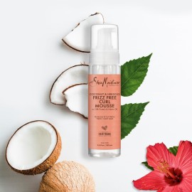 SheaMoisture Curl Mousse Coconut and Hibiscus for Frizz Control Styling Mousse with Shea Butter 7.5 oz