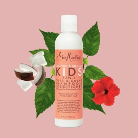 SheaMoisture 2-in-1 Shampoo and Conditioner for Kids Coconut and Hibiscus Coconut Oil for Hair and Dry Curls 8 oz SheaMoisture 2-in-1 Shampoo and Conditioner for Kids Coconut and Hibiscus Coconut Oil for Hair and Dry Curls 8 oz