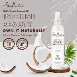 Shea Moisture 100 Percent Virgin Coconut Oil Leave-In Treatment, 8 Ounce Shea Moisture 100 Percent Virgin Coconut Oil Leave-In Treatment, 8 Ounce