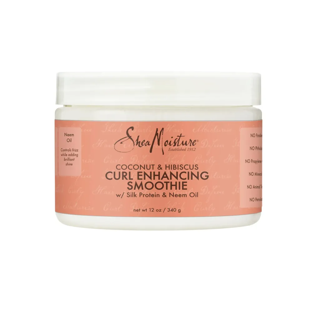 SheaMoisture Smoothie Curl Enhancing Cream Coconut and Hibiscus for Thick, Curly Hair Sulfate Free and Paraben Free 12 oz SheaMoisture Smoothie Curl Enhancing Cream Coconut and Hibiscus for Thick, Curly Hair Sulfate Free and Paraben Free 12 oz