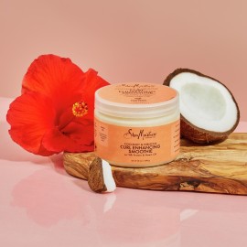 SheaMoisture Smoothie Curl Enhancing Cream Coconut and Hibiscus for Thick, Curly Hair Sulfate Free and Paraben Free 12 oz SheaMoisture Smoothie Curl Enhancing Cream Coconut and Hibiscus for Thick, Curly Hair Sulfate Free and Paraben Free 12 oz