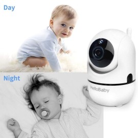 HelloBaby Video Baby Monitor with Remote Camera Pan-Tilt-Zoom, 3.2\'\' Color LCD Screen, Infrared Night Vision, Temperature Display, Lullaby, Two Way Audio HelloBaby Video Baby Monitor with Remote Camera Pan-Tilt-Zoom, 3.2\'\' Color LCD Screen, Infrared Night Vision, Temperature Display, Lullaby, Two Way Audio