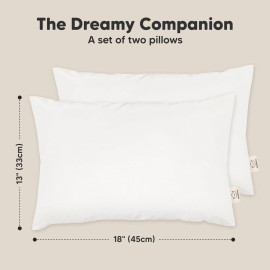 KeaBabies 2-Pack Toddler Pillow 13x18 - Soft Organic Cotton Kids Travel Bed Pillows for Sleeping, School, Nap, Machine Washable, Toddlers 2 to 5, Pillowcase Sold Separately (Soft White) KeaBabies 2-Pack Toddler Pillow 13x18 - Soft Organic Cotton Kids Travel Bed Pillows for Sleeping, School, Nap, Machine Washable, Toddlers 2 to 5, Pillowcase Sold Separately (Soft White)