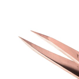 Tweezerman Rose Gold Petite Point and Slant Tweezer Set with Travel Case