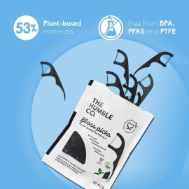 The Humble Co. Floss Picks (200 Count) - Plant Based Dental Floss Picks for Superior Oral Care, Dental Hygiene, and Gum Health, Cruelty Free Tooth Floss Picks (Charcoal, Double Thread) The Humble Co. Floss Picks (200 Count) - Plant Based Dental Floss Picks for Superior Oral Care, Dental Hygiene, and Gum Health, Cruelty Free Tooth Floss Picks (Charcoal, Double Thread)