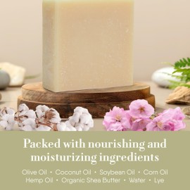 360Feel Clean cotton Soap 5 oz Castile Handmade Soaps -Refreshing Spring scent- Essential Oil Natural Mans Soap bar- Anniversary Wedding Gifts- Made in USA-Gift ready Cotton Blossom 360Feel Clean cotton Soap 5 oz Castile Handmade Soaps -Refreshing Spring scent- Essential Oil Natural Mans Soap bar- Anniversary Wedding Gifts- Made in USA-Gift ready Cotton Blossom