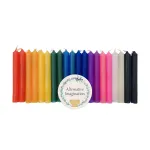 Alternative Imagination Colored Candles, 4 Mini Taper Chime Candles, Great for Birthday Parties, Spell Work, Witchcraft Supplies, Wiccan Decor, Altar Supplies, Meditation Decor, Unscented Box of 20