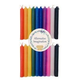 Alternative Imagination Colored Candles, 4 Mini Taper Chime Candles, Great for Birthday Parties, Spell Work, Witchcraft Supplies, Wiccan Decor, Altar Supplies, Meditation Decor, Unscented Box of 20 Alternative Imagination Colored Candles, 4 Mini Taper Chime Candles, Great for Birthday Parties, Spell Work, Witchcraft Supplies, Wiccan Decor, Altar Supplies, Meditation Decor, Unscented Box of 20