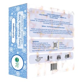 360Feel Hydrangea Soap - Made in the USA - Castile Handmade All Natural Cold Processed - Infused with Hydrangea Scent for Gentle Cleanse & Rich Moisturizing Lather (5 oz) 360Feel Hydrangea Soap - Made in the USA - Castile Handmade All Natural Cold Processed - Infused with Hydrangea Scent for Gentle Cleanse & Rich Moisturizing Lather (5 oz)