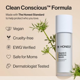 Honest Beauty Vitamin C Radiance Serum | Improves + Brightens Skin Tone and Complexion | Gentle for Sensitive Skin, Fragrance Free, Vegan | 1 fl oz Honest Beauty Vitamin C Radiance Serum | Improves + Brightens Skin Tone and Complexion | Gentle for Sensitive Skin, Fragrance Free, Vegan | 1 fl oz