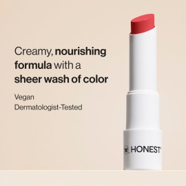 Honest Beauty Moisturizing Vegan Tinted Lip Balm | Antioxidant-rich Acai Extracts + Avocado Oil | Paraben Free + Cruelty Free | Fruit Punch
