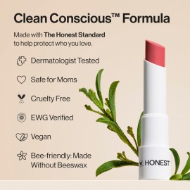 Honest Beauty Moisturizing Vegan Tinted Lip Balm | Antioxidant-rich Acai Extracts + Avocado Oil | Paraben Free + Cruelty Free | Fruit Punch