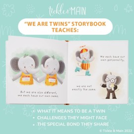 Tickle & Main We Are Twins Book & Set of 2 Plush Elephant Rattles for Baby, Toddler, Twins, Boys, or Girls - Twins Book Tickle & Main We Are Twins Book & Set of 2 Plush Elephant Rattles for Baby, Toddler, Twins, Boys, or Girls - Twins Book