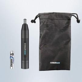 ConairMan Nose Hair Trimmer for Men, For Nose, Ear, and Eyebrows, Patent 360 Bevel Blade for No Pull, No Snag Trimming Experience, Cordless Lithium-Powered Trimmer with Drawstring Bag ConairMan Nose Hair Trimmer for Men, For Nose, Ear, and Eyebrows, Patent 360 Bevel Blade for No Pull, No Snag Trimming Experience, Cordless Lithium-Powered Trimmer with Drawstring Bag