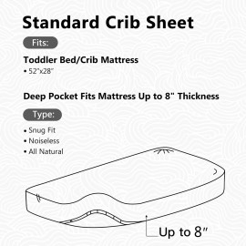 TILLYOU Fitted Crib Sheets - 100% Cotton Fitted Sheets for Standard Crib Mattress, Toddler Bed Mattress Fitted Sheets 2 Pack, Machine Washable, 28x52, Pink&Floral Flowers TILLYOU Fitted Crib Sheets - 100% Cotton Fitted Sheets for Standard Crib Mattress, Toddler Bed Mattress Fitted Sheets 2 Pack, Machine Washable, 28x52, Pink&Floral Flowers