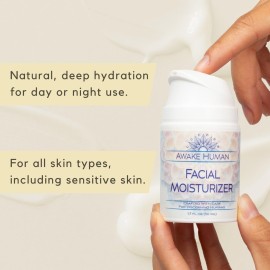Natural Face Moisturizer for Dry Sensitive Skin - Organic Natural Face Cream - Facial Aloe & Green Tea Moisturizer Cruelty Free - Vegan Face Moisturizer for Women, Acne-Safe, Anti-Aging, No Fragrance Natural Face Moisturizer for Dry Sensitive Skin - Organic Natural Face Cream - Facial Aloe & Green Tea Moisturizer Cruelty Free - Vegan Face Moisturizer for Women, Acne-Safe, Anti-Aging, No Fragrance