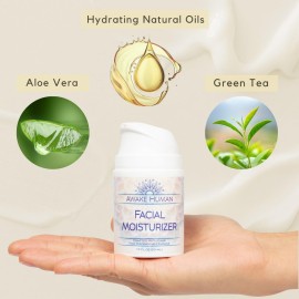 Natural Face Moisturizer for Dry Sensitive Skin - Organic Natural Face Cream - Facial Aloe & Green Tea Moisturizer Cruelty Free - Vegan Face Moisturizer for Women, Acne-Safe, Anti-Aging, No Fragrance Natural Face Moisturizer for Dry Sensitive Skin - Organic Natural Face Cream - Facial Aloe & Green Tea Moisturizer Cruelty Free - Vegan Face Moisturizer for Women, Acne-Safe, Anti-Aging, No Fragrance