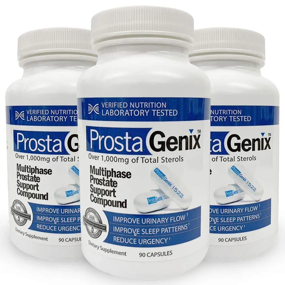 ProstaGenix Multiphase Prostate Supplement Capsule -3 Bottles- Featured on Larry King Investigative TV Show - Over 1 Million Sold - End Nighttime Bathroom Trips, Urgency, Frequent Urination. ProstaGenix Multiphase Prostate Supplement Capsule -3 Bottles- Featured on Larry King Investigative TV Show - Over 1 Million Sold - End Nighttime Bathroom Trips, Urgency, Frequent Urination.