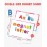 Gamenote Classroom Magnetic Alphabet Letters Kit 238 Pcs with Double - Side Magnet Board - Foam Alphabet Letters for Preschool Kids Toddler Spelling and Learning Colorful ABC Education Fridge Magnets