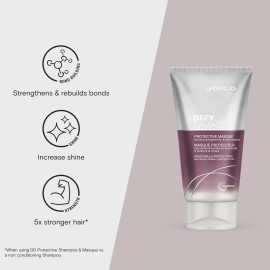 Joico Defy Damage Protective Masque | For Color-Treated Hair | Strengthen Bonds & Preserve Hair Color | With Moringa Seed Oil & Arginine | 5.1 Fl Oz Joico Defy Damage Protective Masque | For Color-Treated Hair | Strengthen Bonds & Preserve Hair Color | With Moringa Seed Oil & Arginine | 5.1 Fl Oz