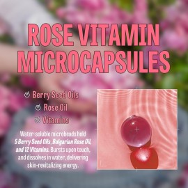 [K-Beauty] Rose Vitamin Oil to Foam - All-in-One Korean Face Wash Oil Based Foaming Facial Cleanser - Pore Minimizing & Blackhead Remover - Makeup Deep Cleansing Oil for All Skin Types (3.88 fl oz)