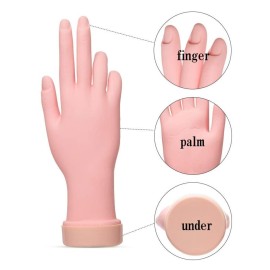 AORAEM Nail Trainning Hand Flexible Soft Practice Plastic Mannequin Hand Nails Tips Art Trainer Manicure Practice Hand Tool AORAEM Nail Trainning Hand Flexible Soft Practice Plastic Mannequin Hand Nails Tips Art Trainer Manicure Practice Hand Tool