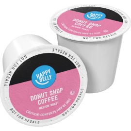 Amazon Brand - Happy Belly Medium Roast Coffee Pods, Donut Style, Compatible with Keurig 2.0 K-Cup Brewers, 100 Count Amazon Brand - Happy Belly Medium Roast Coffee Pods, Donut Style, Compatible with Keurig 2.0 K-Cup Brewers, 100 Count