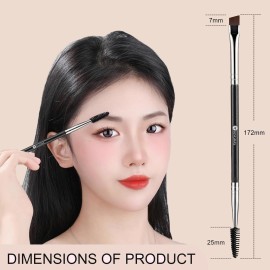 Eyebrow Brush, KINGMAS Professional Double-Ended Angled Eye Brow Brush and Spoolie Brush (Black) Eyebrow Brush, KINGMAS Professional Double-Ended Angled Eye Brow Brush and Spoolie Brush (Black)