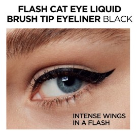 L\'Oreal Paris Makeup Infallible Flash Cat Eye Waterproof Liquid Eyeliner, Black, 0.44 oz. L\'Oreal Paris Makeup Infallible Flash Cat Eye Waterproof Liquid Eyeliner, Black, 0.44 oz.