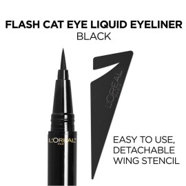 L\'Oreal Paris Makeup Infallible Flash Cat Eye Waterproof Liquid Eyeliner, Black, 0.44 oz. L\'Oreal Paris Makeup Infallible Flash Cat Eye Waterproof Liquid Eyeliner, Black, 0.44 oz.