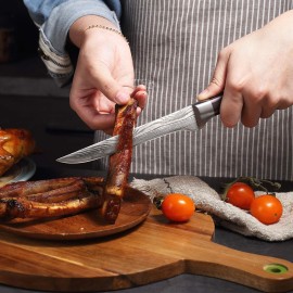 PAUDIN Boning Knife, Super Sharp German High Carbon Stainless Steel Deboning Knife, Professional for Meat, Poultry, Chicken, Pakkawood Handle with Gift Box