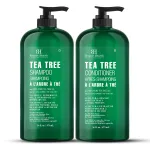 Botanic Hearth Tea Tree Shampoo and Conditioner Set - with 100% Pure Tea Tree Oil, for Itchy and Dry Scalp, Sulfate/Paraben Free - for Men and Women - 16 fl oz each
