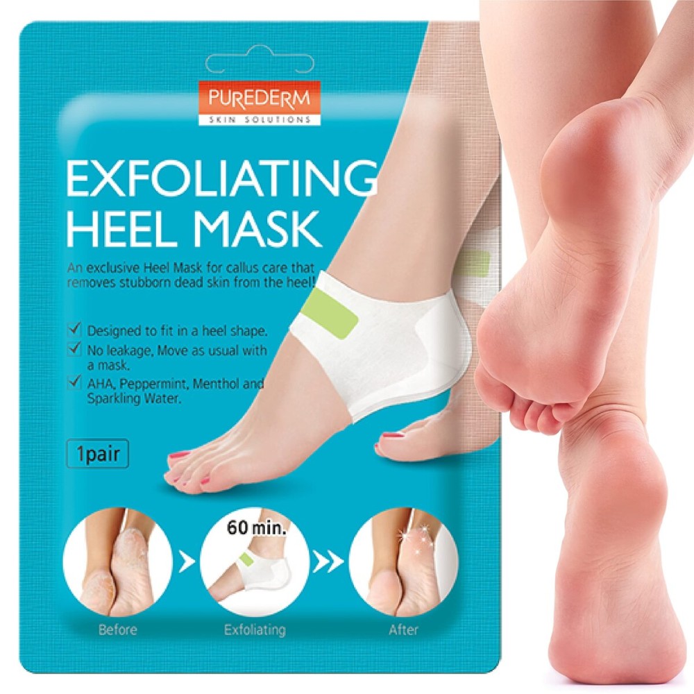 Purederm Exfoliating Heel Mask (1 Pair) - Heel Peeling Masks Gently Remove calluses from Your Heel Purederm Exfoliating Heel Mask (1 Pair) - Heel Peeling Masks Gently Remove calluses from Your Heel